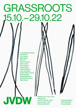 Group exhibition Grassroots at JVDW gallery in Duesseldorf JVDW contemporary art gallery in Düsseldorf