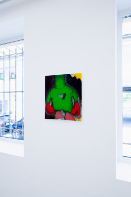 Luca Calaras solo show Knieinfarkt at JVDW gallery Duesseldorf JVDW contemporary art gallery in Düsseldorf